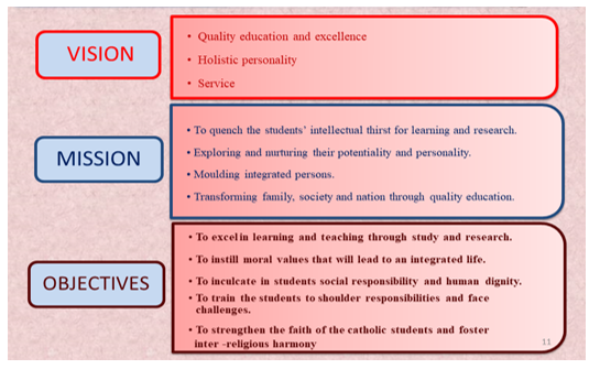 Vision, Mission & Objectives - SISTERS OF ST JOSEPH OF TARBES